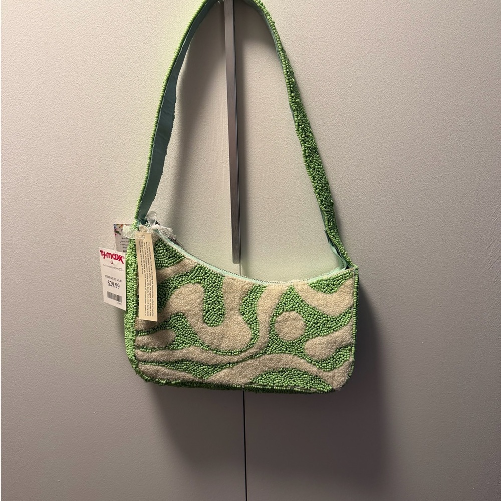 Green and Cream Women's Bag